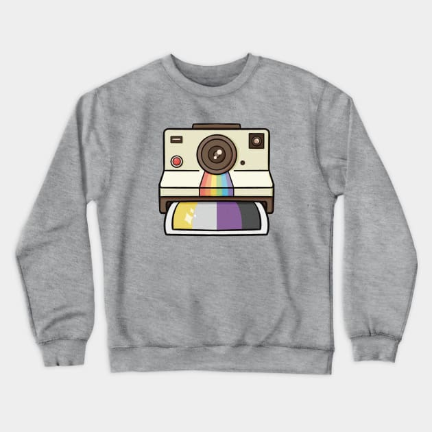 Nonbinary Polaroid Crewneck Sweatshirt by ehaswellart